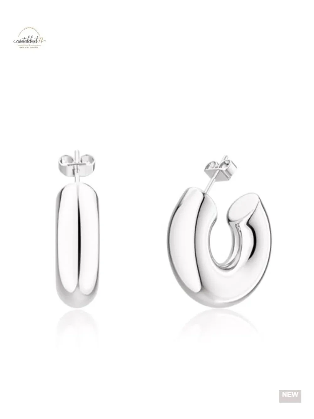 Chunky 14K Gold Plated Hoop Earrings Hypoallergenic Lightweight